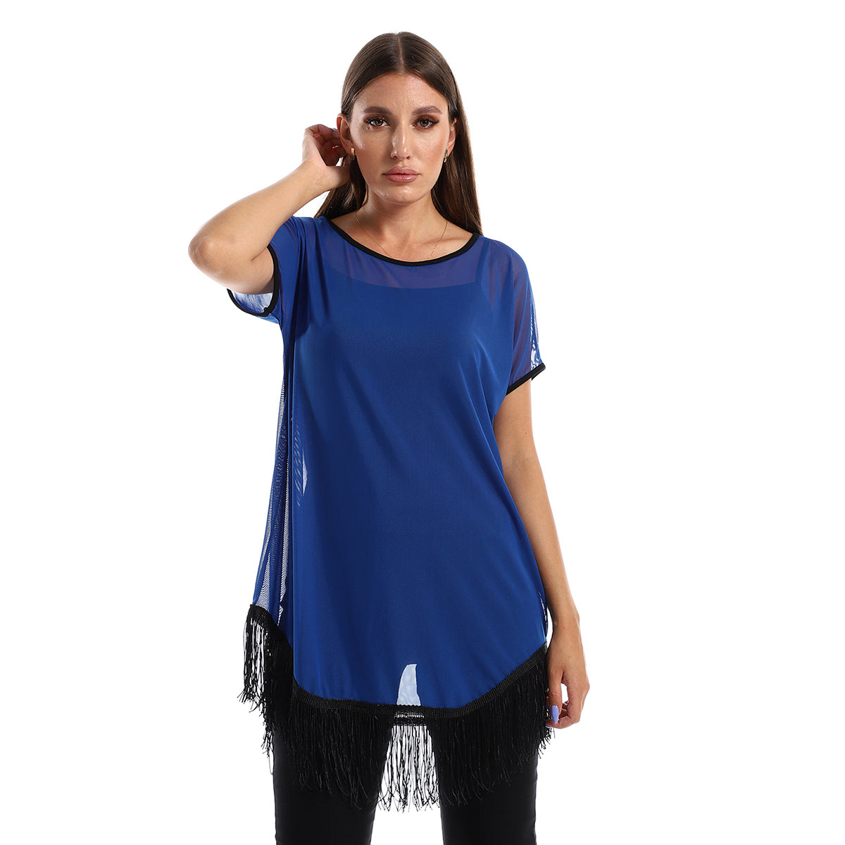 Red circle -  - Women's long sleeve blouse