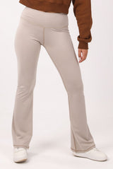 Shechick - Beige ActiveFit Wide Leg Leggings