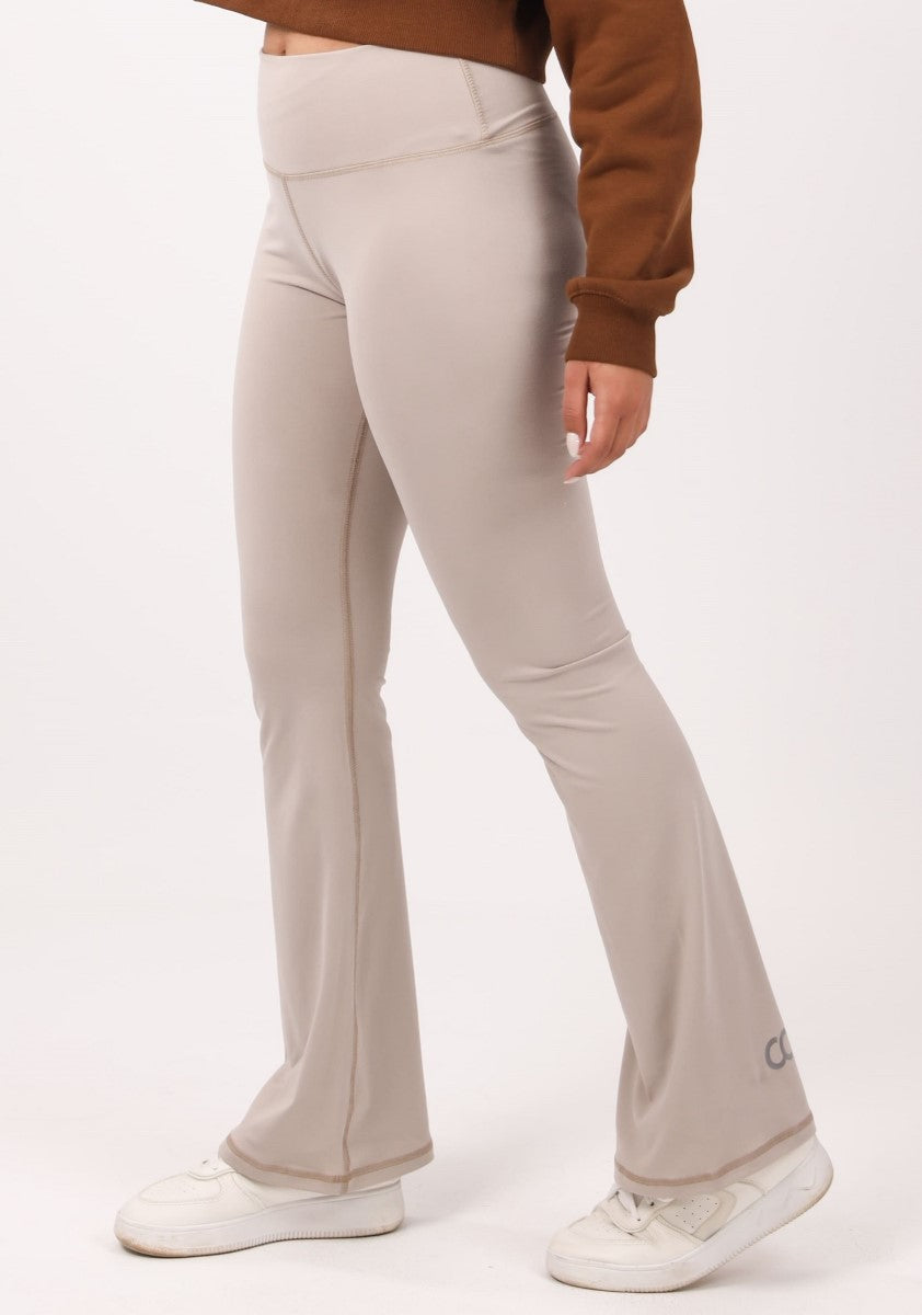 Shechick - Beige ActiveFit Wide Leg Leggings