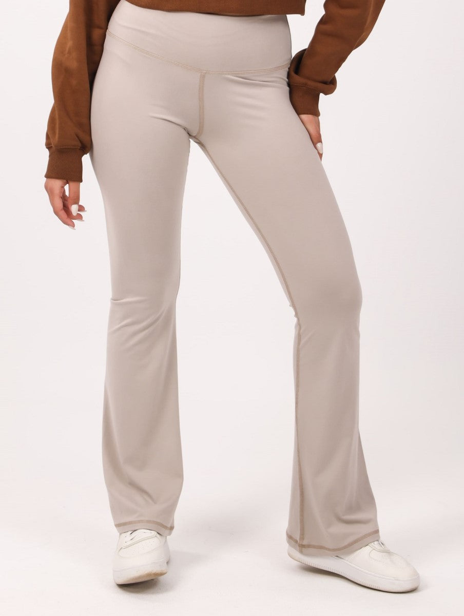 Shechick - Beige ActiveFit Wide Leg Leggings