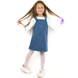 Minime - SALOPETTE VELVET DRESS DARK BLUE