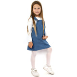 Minime - SALOPETTE VELVET DRESS DARK BLUE