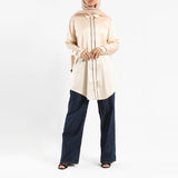 Emalina - Satin Button Down Shirt