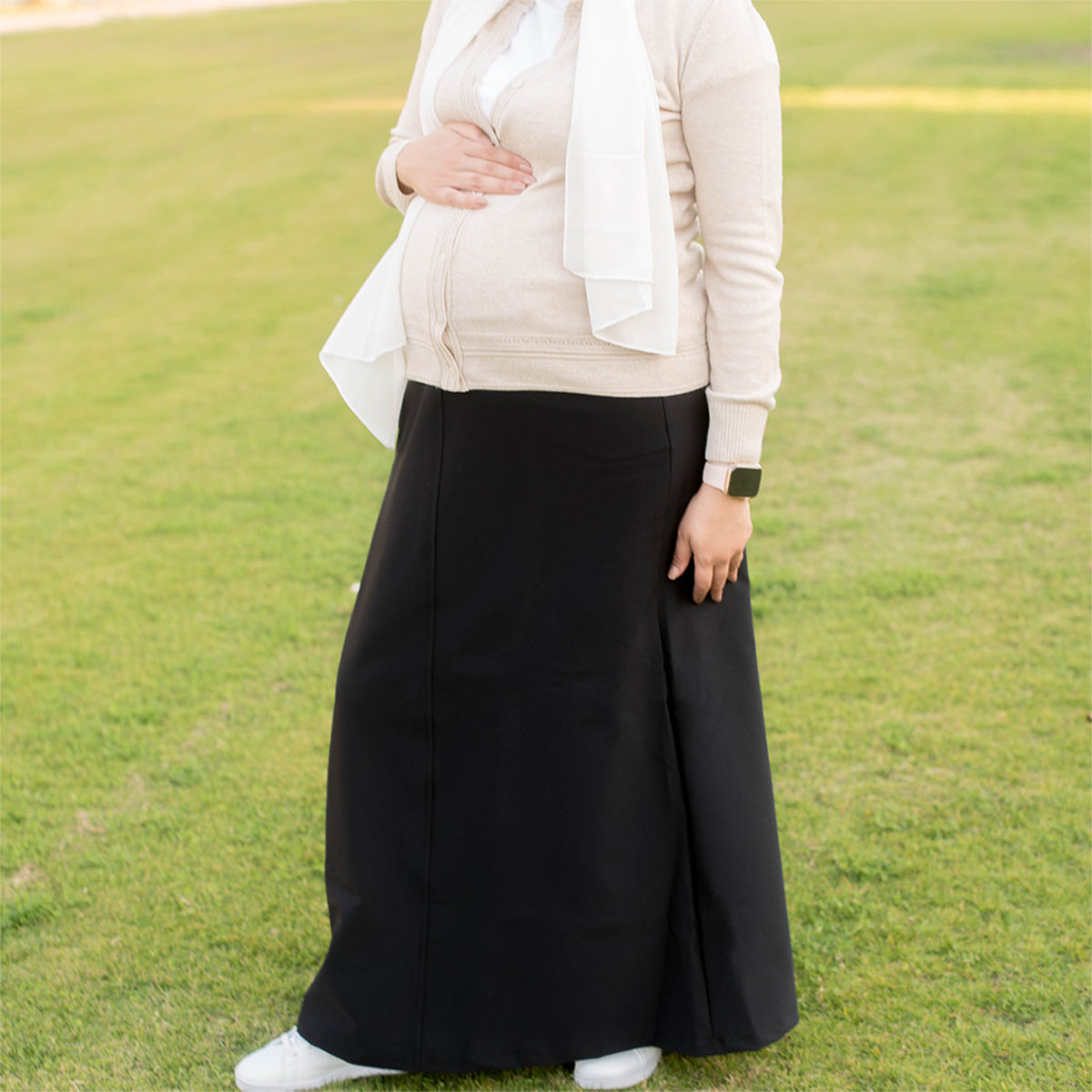 Hesper - Maternity Skirt Gabardine wide bottom with cotton high waist