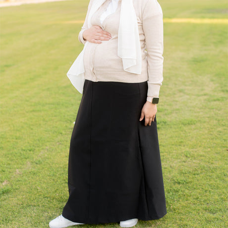 Hesper - Maternity Skirt Gabardine wide bottom with cotton high waist