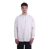 Off White Poplin Striped Line