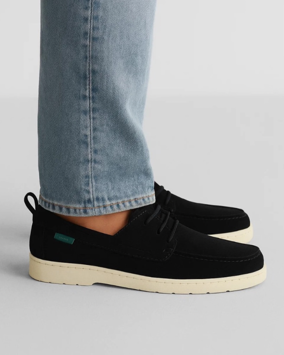 Leazus - Leather Boat Shoes - S-Black