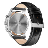 TRNDA STAINLESS STEEL MEN'S WATCH - TIMELESS STYLE WITH GRADIENT CEDAR BROWN DIAL & BLACK LEATHER BAND
