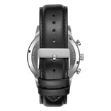 TRNDA STAINLESS STEEL MEN'S WATCH - TIMELESS STYLE WITH GRADIENT CEDAR BROWN DIAL & BLACK LEATHER BAND