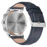 TRNDA STAINLESS STEEL MEN'S WATCH - TIMELESS STYLE WITH BLUE LEATHER BAND & GRADIENT GRAY DIAL