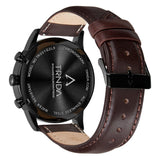 TRNDA STAINLESS STEEL MEN'S WATCH - TIMELESS BLACK & BROWN TREND WITH GRADIENT DIAL