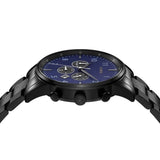 TRNDA STAINLESS STEEL MEN'S WATCH - TIMELESS ELEGANCE WITH DARK BLUE DIAL & BLACK BAND