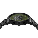 TRNDA MEN'S STAINLESS STEEL TIMEPIECE - ELEGANT GRADIENT SEAWEED GREEN DIAL