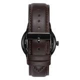 TRNDA STAINLESS STEEL MEN'S WATCH - ELEGANT GRADIENT DIAL & LEATHER BAND FASHION STATEMENT