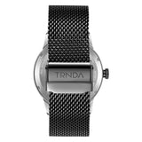 TRNDA STAINLESS STEEL MENS WATCH - ELEGANT GRADIENT DIAL & BLACK MESH BAND