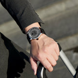TRNDA STAINLESS STEEL MENS WATCH - ELEGANT GRADIENT DIAL & BLACK MESH BAND
