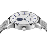 TRNDA TIME: TRENDY STAINLESS STEEL MEN'S WATCH – BLACK DIAL & SILVER MESH – STYLISH & DURABLE