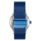 TRNDA TIMEPIECE: STYLISH STAINLESS STEEL MESH MEN'S WATCH - ELEGANT SILVER DIAL 43MM