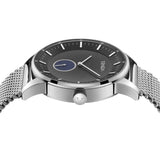 TRNDA STAINLESS STEEL MENS WATCH - TIMELESS GRADIENT GRAY DIAL & SILVER MESH BAND