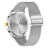 TRNDA MEN'S TRENDY STAINLESS STEEL WATCH - TIMELESS GOLD CASE WITH GRADIENT LIGHT GRAY DIAL