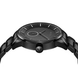 TRNDA MEN'S STAINLESS STEEL WATCH - TIMELESS BLACK DIAL & BAND, EFFORTLESS STYLE