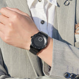 TRNDA MEN'S STAINLESS STEEL WATCH - TIMELESS BLACK DIAL & BAND, EFFORTLESS STYLE