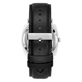 TRNDA STAINLESS STEEL SQUARE MEN'S WATCH - ELEGANT GRADIENT DIAL & BLACK LEATHER BAND