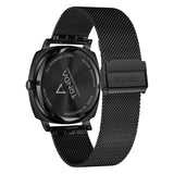 TRNDA SQUARE BLACK STAINLESS STEEL MEN'S WATCH - TIMELESS TRENDSETTER