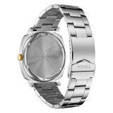 TRNDA SQUARE STAINLESS STEEL MEN'S WATCH - TIMELESS STYLE WITH GRADIENT GREY DIAL