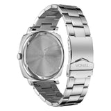 TRNDA MEN'S SQUARE STAINLESS STEEL WATCH - UNIQUE GRADIENT GREY DIAL FASHION STATEMENT