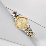 TRNDA Women's Watch with Silver Stainless Steel Case and Silver & Gold Stainless Steel Band