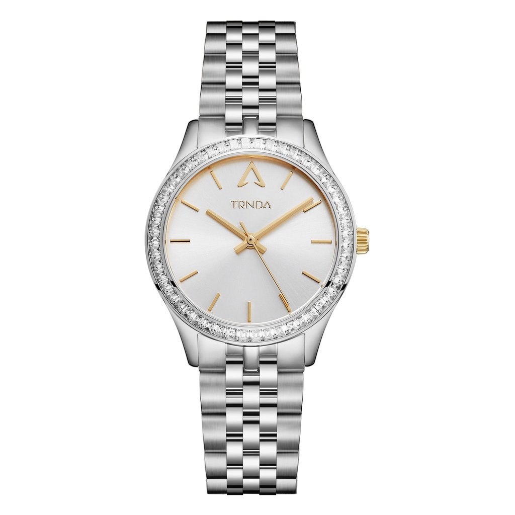 TRNDA Women's Watch with Silver Stainless Steel Case and Silver Stainless Steel Band