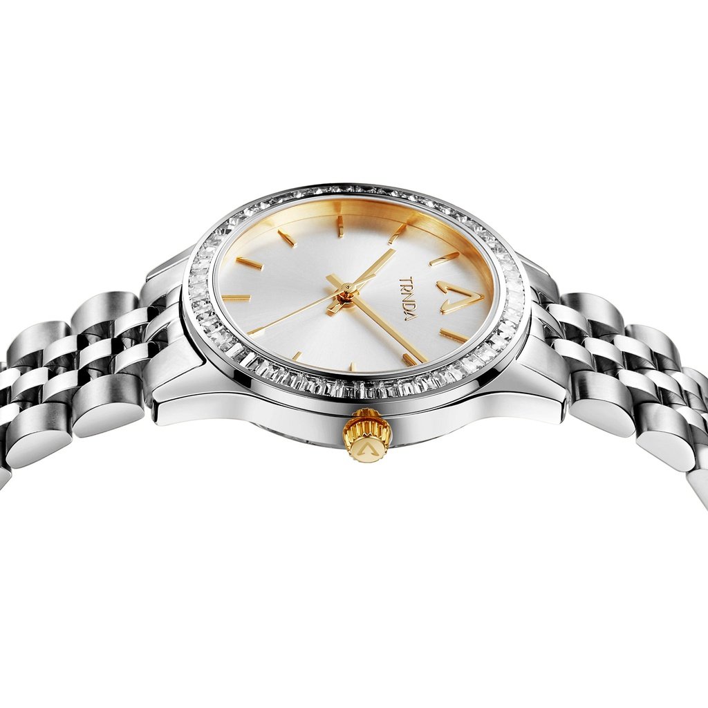 TRNDA Women's Watch with Silver Stainless Steel Case and Silver Stainless Steel Band