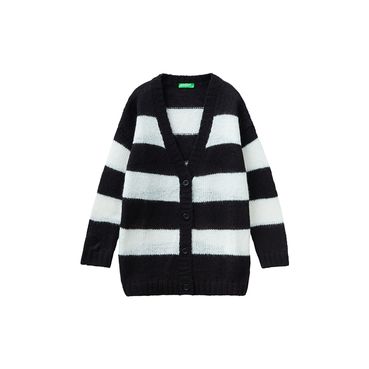 United Colors Of Benetton - TWO-TONE STRIPED CARDIGAN - Sold by FIG