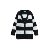 United Colors Of Benetton - TWO-TONE STRIPED CARDIGAN - Sold by FIG