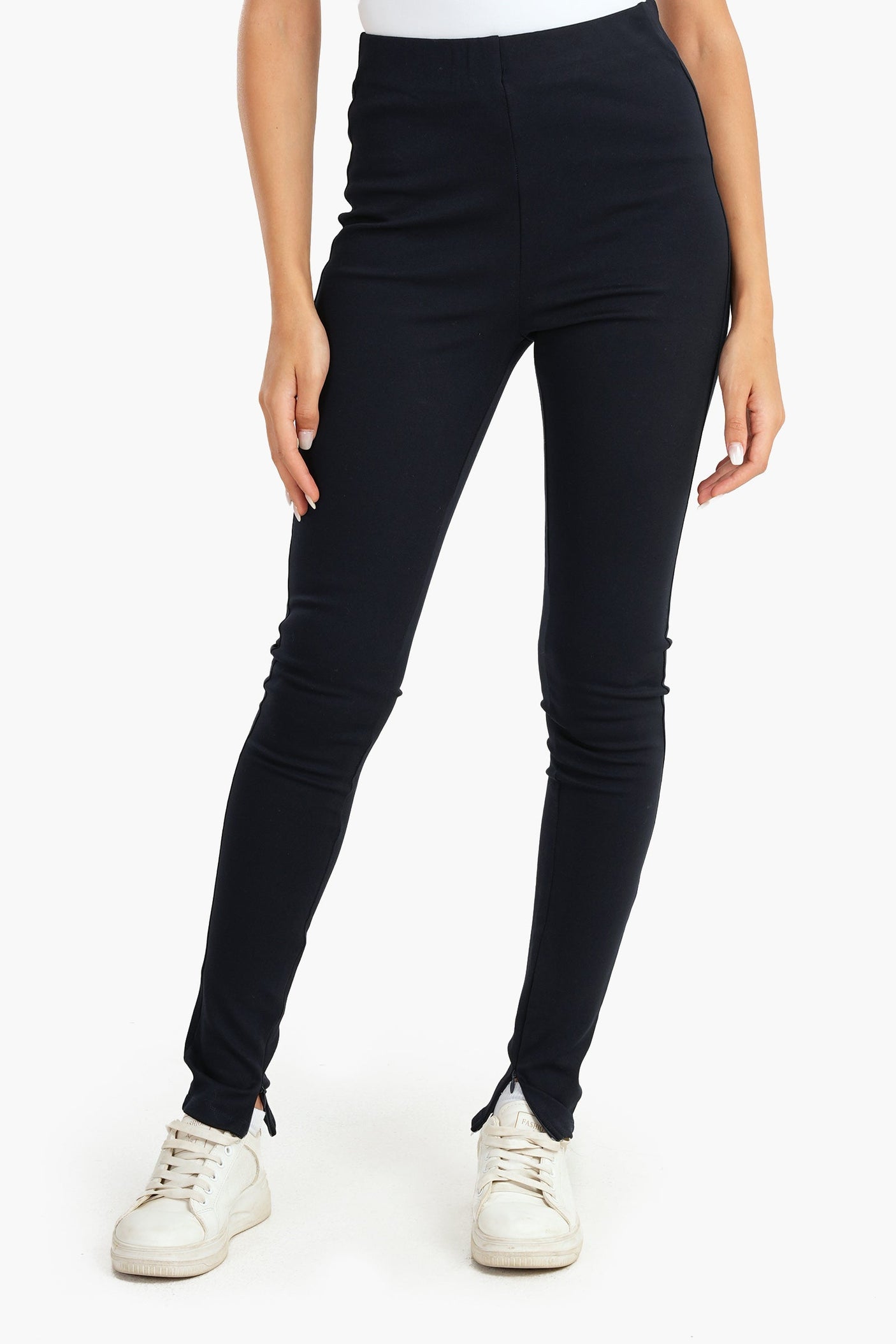 Carina -Leggigngs with Zipper Slits