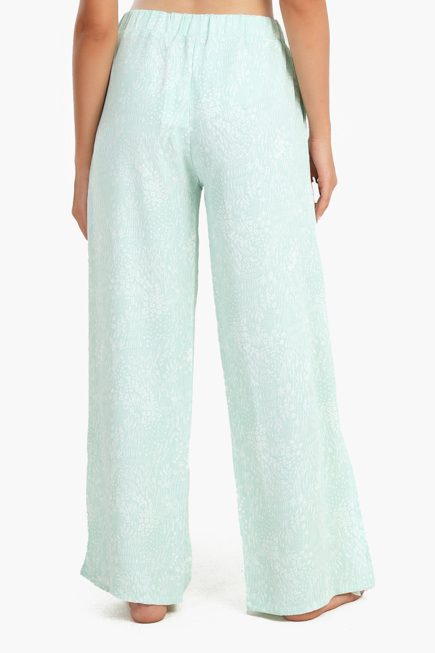Carina - Aqua Self Pattern Pyjama Pants