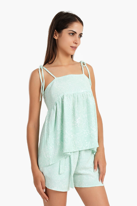Carina - Self Pattern Pyjama Top