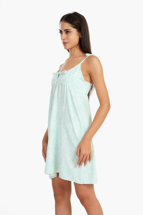 Carina - Aqua Self Pattern Nightgown