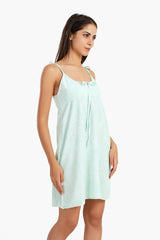 Carina - Aqua Self Pattern Nightgown