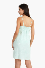 Carina - Aqua Self Pattern Nightgown