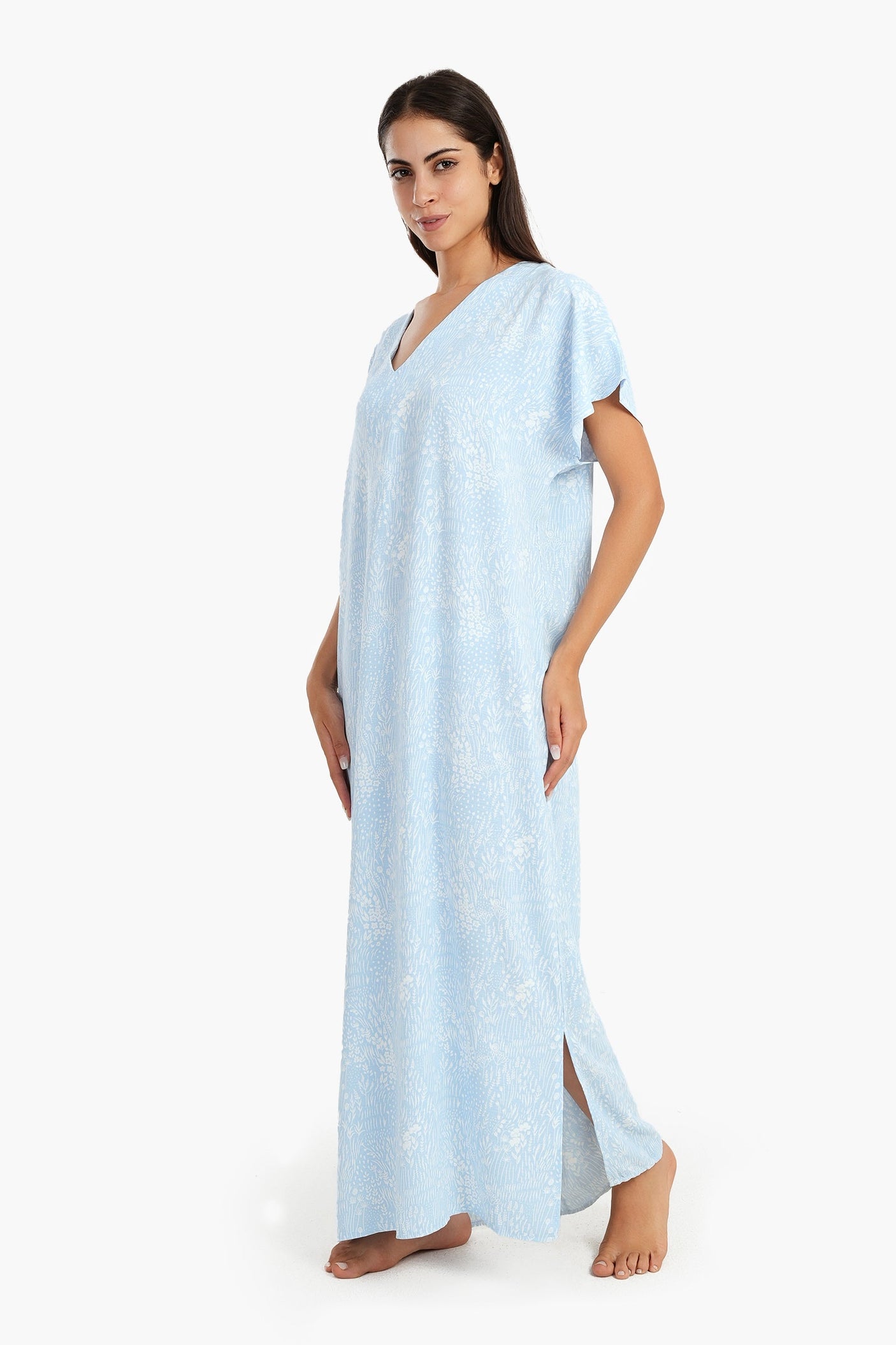 Carina - Light Blue Maxi Nightgown