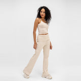 Virmo -  Bootleg Flap Waist Pants for women