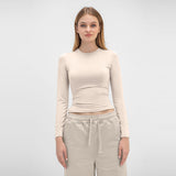 Virmo -  Round Neck Long Sleeve top for women