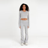 Virmo -  Ribbed Cropped Hoodie for women