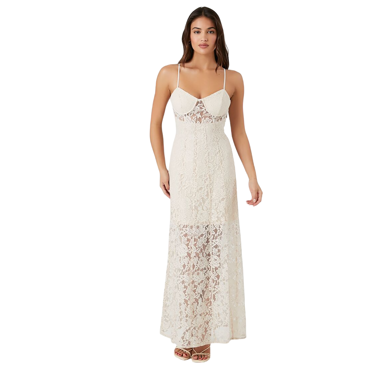 Forever 21 - Crochet Lace Sheer Maxi Dress - Sold by FIG