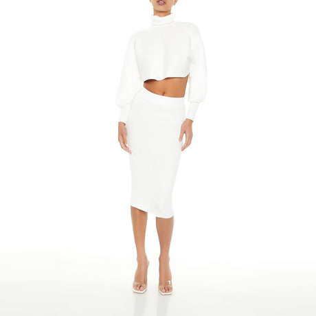 Forever 21 - Turtleneck Sweater & Skirt Set - Sold by FIG