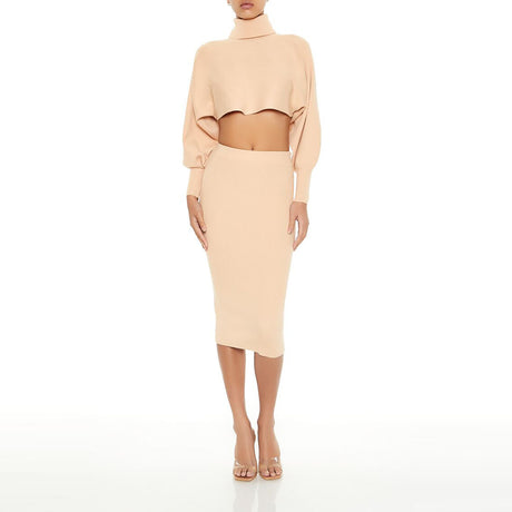 Forever 21 - Turtleneck Sweater & Skirt Set - Sold by FIG