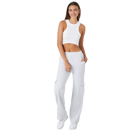 Forever 21 - Fleece Cargo Straight-Leg Pants - Sold by FIG