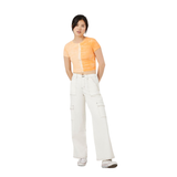 Forever 21 - Twill Contrast-Trim Cargo Pants - Sold by FIG